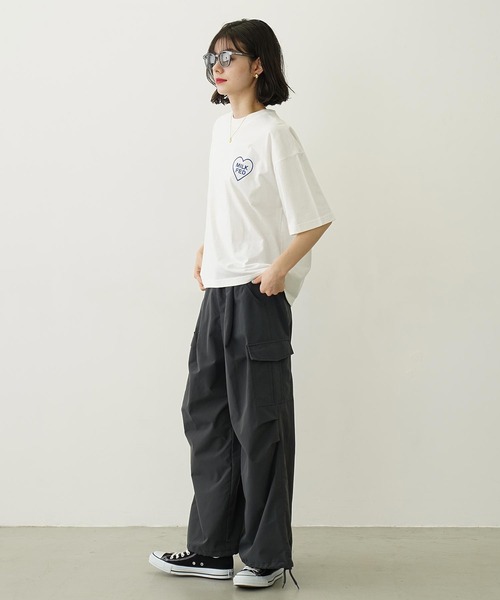 MILKFED.(ミルクフェド)の「MILKFED. PLAID LOGO WIDE S/S TEE(Tシャツ/カットソー・レディース・ホワイト/ライトピンク/ブラック・L/M)」の17枚目の写真