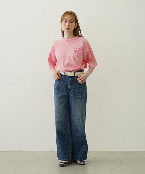 MILKFED.(ミルクフェド)の「MILKFED. PLAID LOGO WIDE S/S TEE(Tシャツ/カットソー・レディース・ホワイト/ライトピンク/ブラック・L/M)」の20枚目の写真