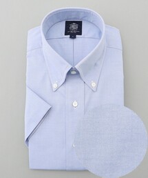 【PREMIUM PLEATS / 形態安定】ピンオックス 半袖ドレスシャツ / B.D.