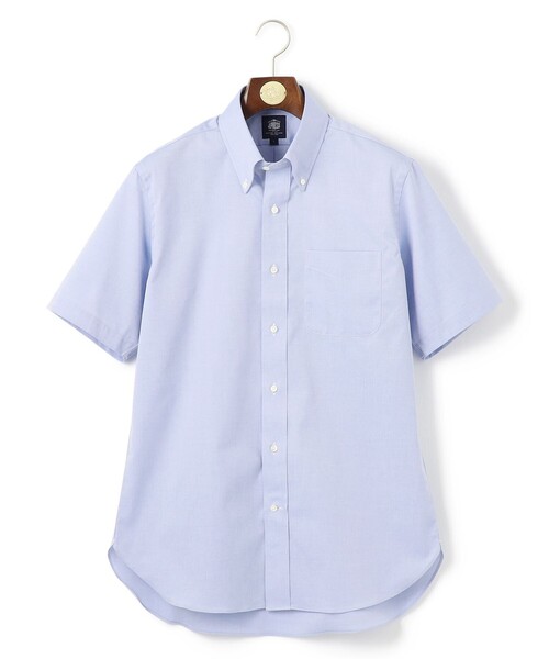 J.PRESS(ジェイプレス)の「【PREMIUM PLEATS / 形態安定】ピンオックス 半袖ドレスシャツ / B.D.(ビジネスシャツ・メンズ・ホワイト系/ダルブルー系・MEDIUM/SMALL/X-LARGE/LARGE)」の4枚目の写真