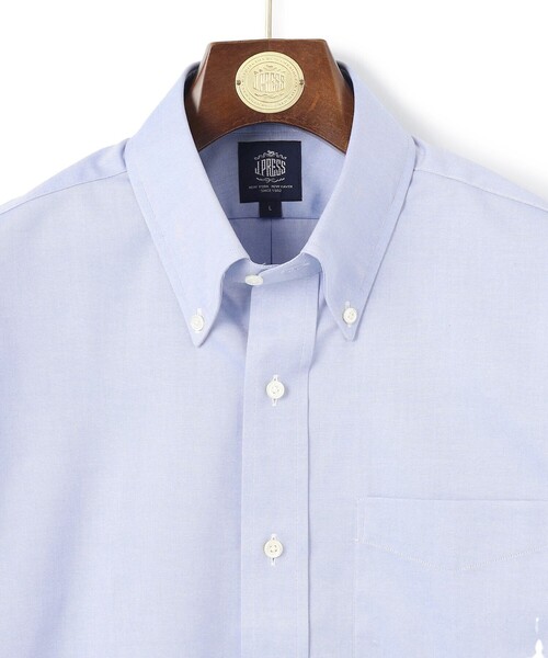 J.PRESS(ジェイプレス)の「【PREMIUM PLEATS / 形態安定】ピンオックス 半袖ドレスシャツ / B.D.(ビジネスシャツ・メンズ・ホワイト系/ダルブルー系・MEDIUM/SMALL/X-LARGE/LARGE)」の6枚目の写真