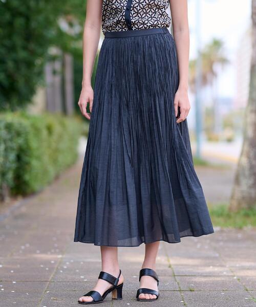 DRESSTERIOR（ドレステリア）の「【ウエストゴム/ミディ丈】シアープリーツスカート（スカート・レディース・グリーン系/スミクロ・34/36/38/40）」の15枚目の写真