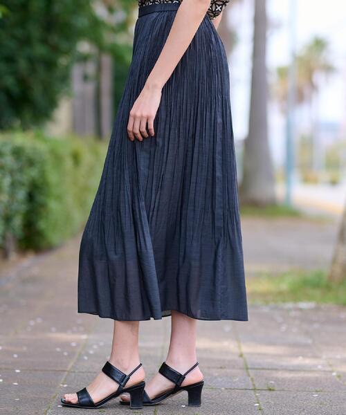 DRESSTERIOR（ドレステリア）の「【ウエストゴム/ミディ丈】シアープリーツスカート（スカート・レディース・グリーン系/スミクロ・34/36/38/40）」の14枚目の写真