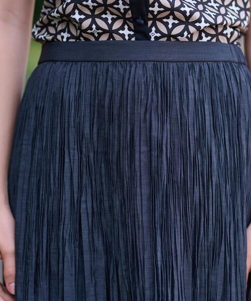 DRESSTERIOR（ドレステリア）の「【ウエストゴム/ミディ丈】シアープリーツスカート（スカート・レディース・グリーン系/スミクロ・34/36/38/40）」の11枚目の写真