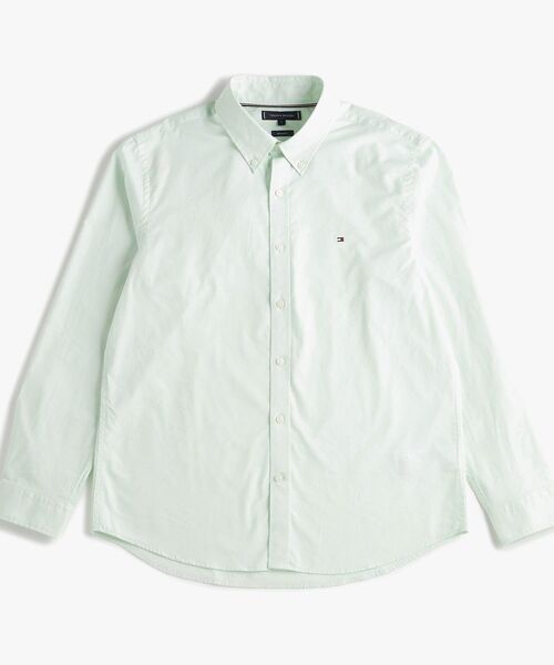 TOMMY HILFIGER（トミーヒルフィガー）の「オックスフォードソリッドロングスリーブシャツ（シャツ/ブラウス・メンズ・ピンク/ライトグリーン/ネイビー・LARGE/SMALL/X-LARGE/MEDIUM）」の11枚目の写真
