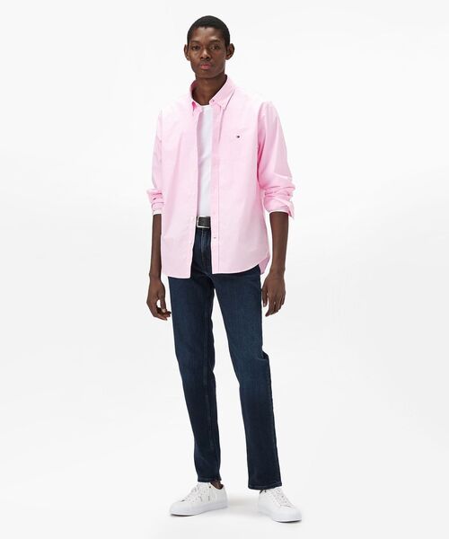 TOMMY HILFIGER（トミーヒルフィガー）の「オックスフォードソリッドロングスリーブシャツ（シャツ/ブラウス・メンズ・ピンク/ライトグリーン/ネイビー・LARGE/SMALL/X-LARGE/MEDIUM）」の13枚目の写真
