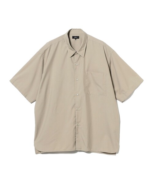 BEAMS（ビームス）の「ソリッド イージー ハーフスリーブ シャツ（シャツ/ブラウス・メンズ・ブラック/グリーン系その他3/ベージュ・XL/L/M/S）」の3枚目の写真