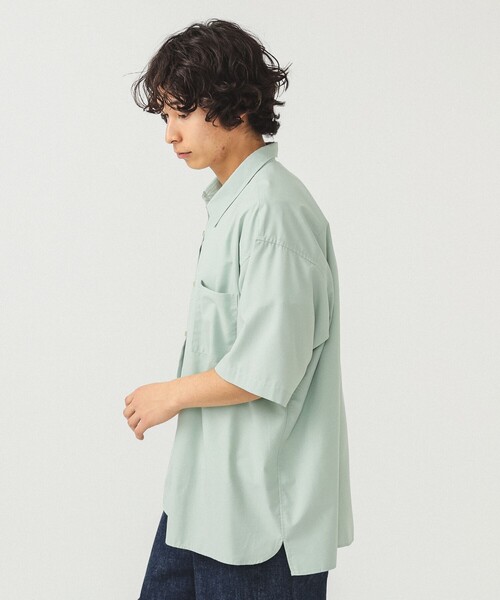 BEAMS（ビームス）の「ソリッド イージー ハーフスリーブ シャツ（シャツ/ブラウス・メンズ・ブラック/グリーン系その他3/ベージュ・XL/L/M/S）」の7枚目の写真