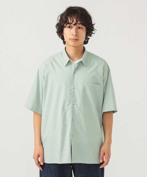 BEAMS（ビームス）の「ソリッド イージー ハーフスリーブ シャツ（シャツ/ブラウス・メンズ・ブラック/グリーン系その他3/ベージュ・XL/L/M/S）」の9枚目の写真