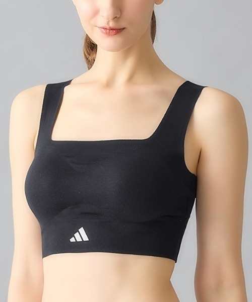 adidas（アディダス）の「adidas/アディダス スポーツブラ クロップトップ 完全無縫製でチクチクしにくい（スポーツブラ・レディース・ブラック/ライトグレー/ブルー系その他/ラベンダー・MEDIUM/LARGE/X-LARGE）」の6枚目の写真