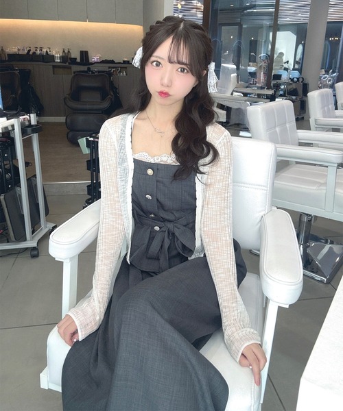 INGNI（イング）の「多種ボタンキャミ＋ワイドパンツ／セットアップ（セットアップ・レディース・サックスブルー/グレー/チャコールグレー/ブラウン・M）」の13枚目の写真