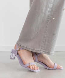 RANDA（ランダ）の「モノグラムパーツクリアヒールサンダル（サンダル）」