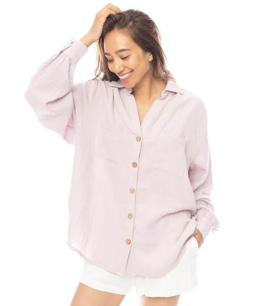 ブラウス シャツ BILLABONG レディース 「TROPICAL HIGHS」 SWELL BLOUSE LS WVN ロンＴ 「2025年春夏モ セール】BILLABONG レディース 【TROPICAL HIGHS】 SWELL BLOUSE