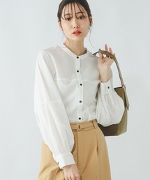 吉高由里子さん着用/イージーケアボリュームスリーブブラウス/287521