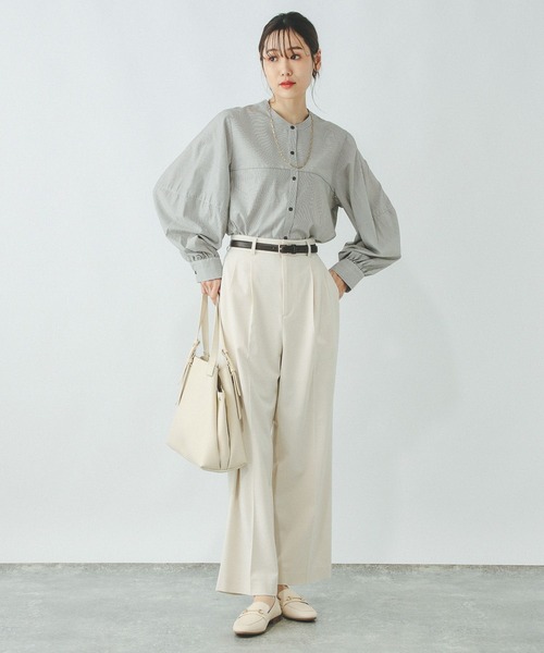 セール】吉高由里子さん着用/イージーケアボリュームスリーブブラウス