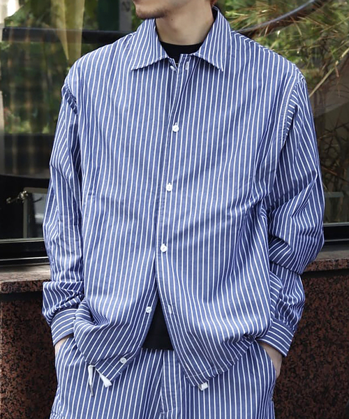 ジャケット・アウター INTODUSK/STRIPE COACH JACKET INTODUSK / イントゥダスク】 STRIPE COACH JACKET DSCI302 -1,2