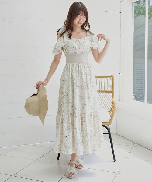 MAJESTIC LEGON(マジェスティックレゴン)の「フリルリボンコルセットワンピース(ワンピース・レディース・ブルー系その他2/A/ホワイト系その他2・MEDIUM/SMALL/X-SMALL)」の2枚目の写真