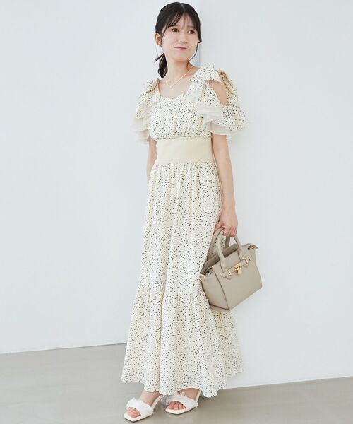 MAJESTIC LEGON(マジェスティックレゴン)の「フリルリボンコルセットワンピース(ワンピース・レディース・ブルー系その他2/A/ホワイト系その他2・MEDIUM/SMALL/X-SMALL)」の5枚目の写真