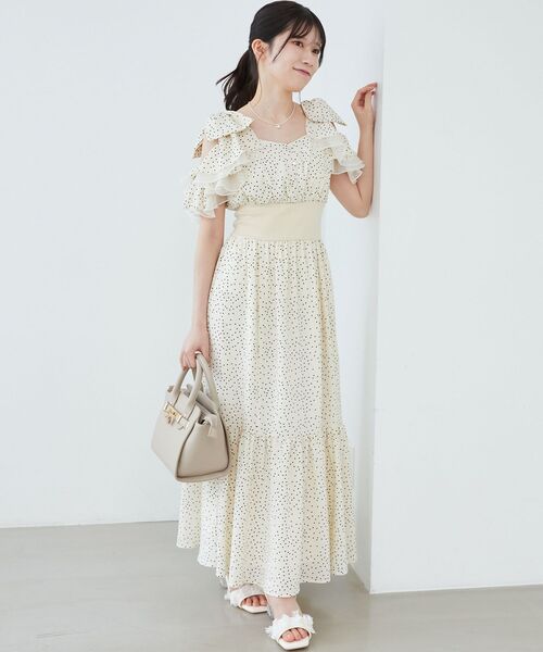 MAJESTIC LEGON(マジェスティックレゴン)の「フリルリボンコルセットワンピース(ワンピース・レディース・ブルー系その他2/A/ホワイト系その他2・MEDIUM/SMALL/X-SMALL)」の6枚目の写真