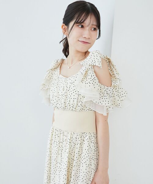 MAJESTIC LEGON(マジェスティックレゴン)の「フリルリボンコルセットワンピース(ワンピース・レディース・ブルー系その他2/A/ホワイト系その他2・MEDIUM/SMALL/X-SMALL)」の9枚目の写真