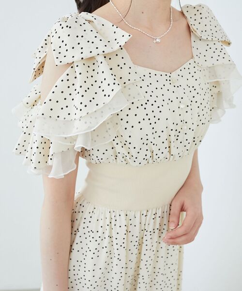 MAJESTIC LEGON(マジェスティックレゴン)の「フリルリボンコルセットワンピース(ワンピース・レディース・ブルー系その他2/A/ホワイト系その他2・MEDIUM/SMALL/X-SMALL)」の11枚目の写真