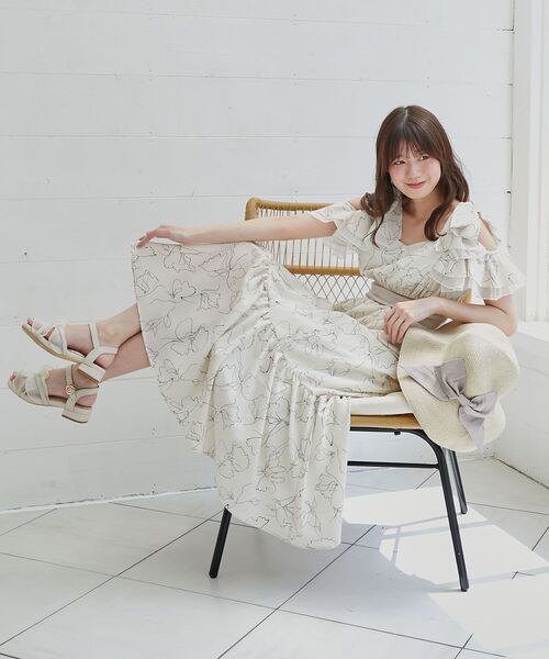 MAJESTIC LEGON(マジェスティックレゴン)の「フリルリボンコルセットワンピース(ワンピース・レディース・ブルー系その他2/A/ホワイト系その他2・MEDIUM/SMALL/X-SMALL)」の12枚目の写真