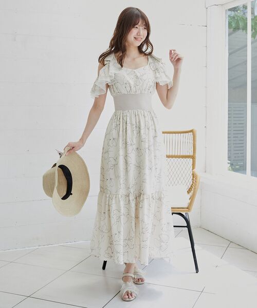 MAJESTIC LEGON(マジェスティックレゴン)の「フリルリボンコルセットワンピース(ワンピース・レディース・ブルー系その他2/A/ホワイト系その他2・MEDIUM/SMALL/X-SMALL)」の13枚目の写真