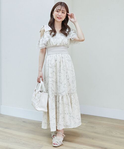 MAJESTIC LEGON(マジェスティックレゴン)の「フリルリボンコルセットワンピース(ワンピース・レディース・ブルー系その他2/A/ホワイト系その他2・MEDIUM/SMALL/X-SMALL)」の21枚目の写真