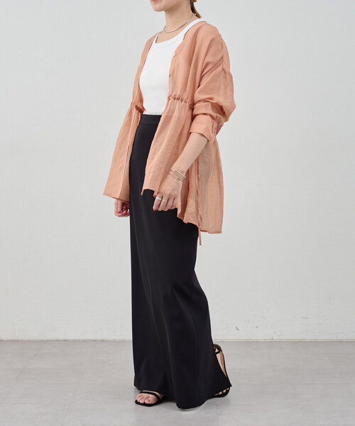 SHENERY（シーナリー）の「《新色追加！》シアーペプラムブラウス（シャツ/ブラウス・レディース・ライトグレー/オレンジ/アイボリー/ブルー/ブラウン・FREE）」の16枚目の写真