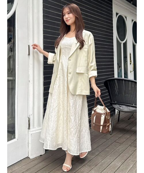 dazzlin バックリボンジャカードキャミワンピース ダズリン dazzlin バックリボンジャカードキャミワンピース