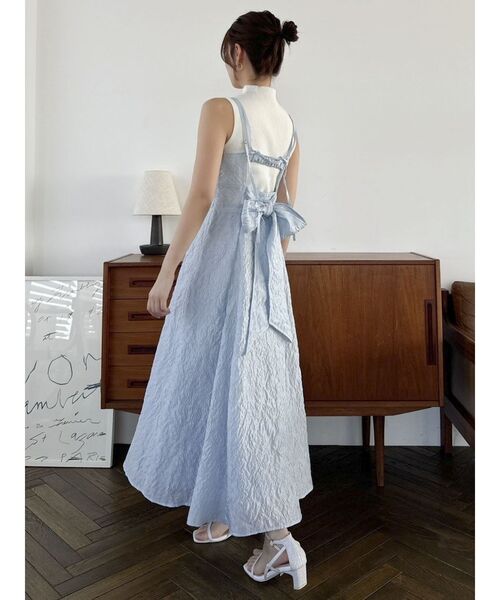 dazzlin（ダズリン）の「バックリボンジャカードキャミワンピース（ワンピース・レディース・ピンク/オフホワイト/ブルー・SMALL/MEDIUM）」の22枚目の写真