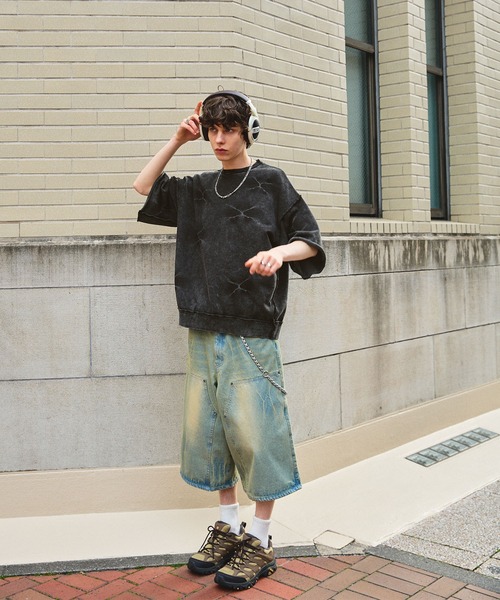 SWAGVIBE（スワッグバイブ）の「【SWAGVIBE】Pinched Dye Pigment Sweat Tee（スウェット・メンズ・ブラック/ブラウン・M/L）」の16枚目の写真