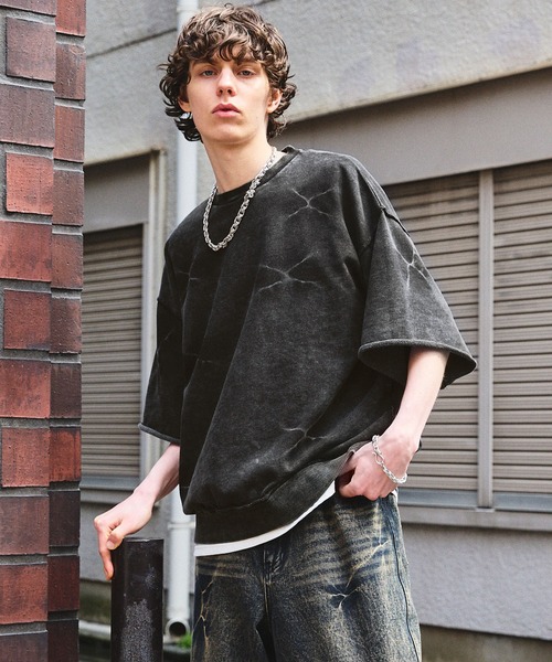 SWAGVIBE（スワッグバイブ）の「【SWAGVIBE】Pinched Dye Pigment Sweat Tee（スウェット・メンズ・ブラック/ブラウン・M/L）」の20枚目の写真