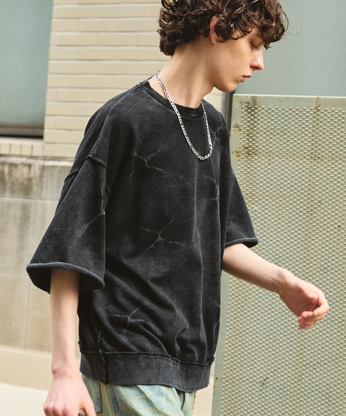 SWAGVIBE（スワッグバイブ）の「【SWAGVIBE】Pinched Dye Pigment Sweat Tee（スウェット・メンズ・ブラック/ブラウン・M/L）」の21枚目の写真