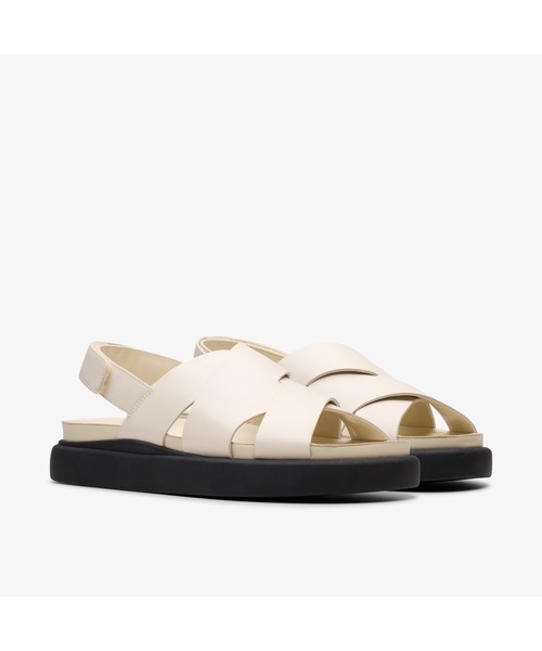 Clarks(クラークス)の「Aristella Sun / アリステラサン(クリームレザー)(サンダル・レディース・ホワイト・UK4.5/UK5.5/UK5/UK6/UK4/UK3/UK3.5)」の4枚目の写真