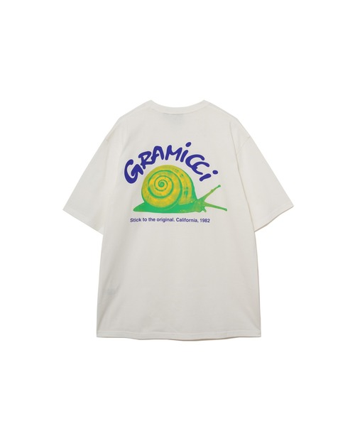Gramicci（グラミチ）の「GRAMICCI SNAIL TEE（Tシャツ/カットソー・メンズ・レモンイエロー/ブラック/ホワイト・M/L/XL）」の2枚目の写真