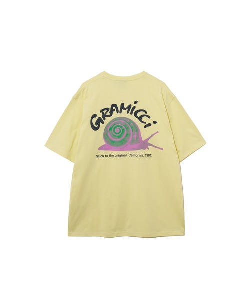 Gramicci（グラミチ）の「GRAMICCI SNAIL TEE（Tシャツ/カットソー・メンズ・レモンイエロー/ブラック/ホワイト・M/L/XL）」の3枚目の写真