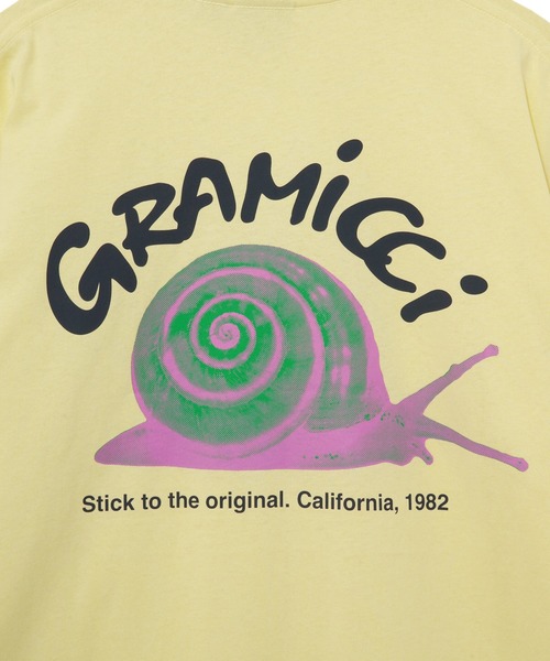 Gramicci（グラミチ）の「GRAMICCI SNAIL TEE（Tシャツ/カットソー・メンズ・レモンイエロー/ブラック/ホワイト・M/L/XL）」の13枚目の写真