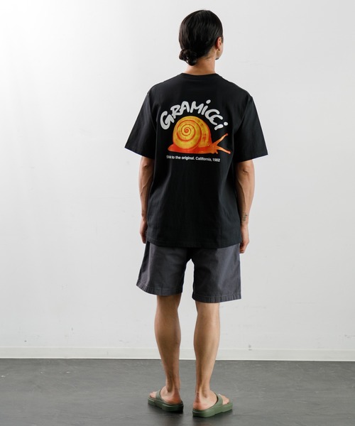 Gramicci（グラミチ）の「GRAMICCI SNAIL TEE（Tシャツ/カットソー・メンズ・レモンイエロー/ブラック/ホワイト・M/L/XL）」の18枚目の写真