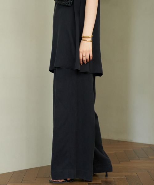 fibril linen 混 フレアパンツplage プラージュ