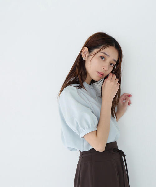 NATURAL BEAUTY BASIC(ナチュラルビューティーベーシック)の「◇リネンライク切替スリーブブラウス(シャツ/ブラウス・レディース・ダークブルー/ブルー/ベージュ・SMALL/MEDIUM)」の17枚目の写真