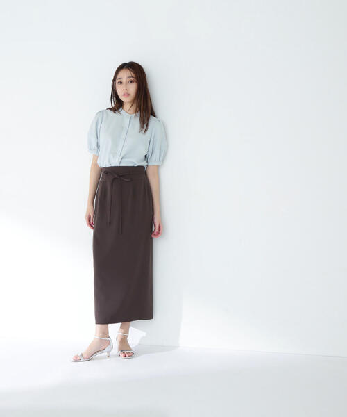 NATURAL BEAUTY BASIC(ナチュラルビューティーベーシック)の「◇リネンライク切替スリーブブラウス(シャツ/ブラウス・レディース・ダークブルー/ブルー/ベージュ・SMALL/MEDIUM)」の18枚目の写真