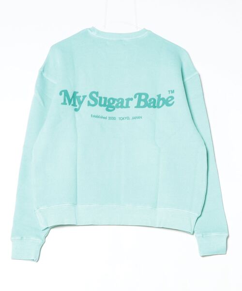 My sugar Babe（マイシュガーベイブ）の「Chain logo pigment crew sweat（スウェット・メンズ・グリーン/ピンク・X-LARGE/MEDIUM/LARGE）」の4枚目の写真