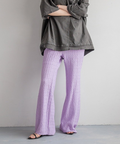 LOWRYS FARM(ローリーズファーム)の「アソートフレアパンツ 491982(その他パンツ・レディース・その他/ブラウン/パープル/アイボリー/ブラック/ブルー・FREE/SMALL)」の5枚目の写真