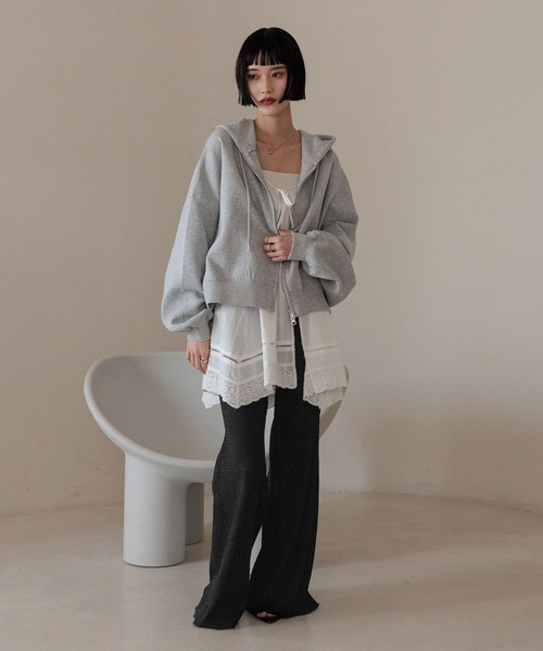 LOWRYS FARM(ローリーズファーム)の「アソートフレアパンツ 491982(その他パンツ・レディース・その他/ブラウン/パープル/アイボリー/ブラック/ブルー・FREE/SMALL)」の7枚目の写真