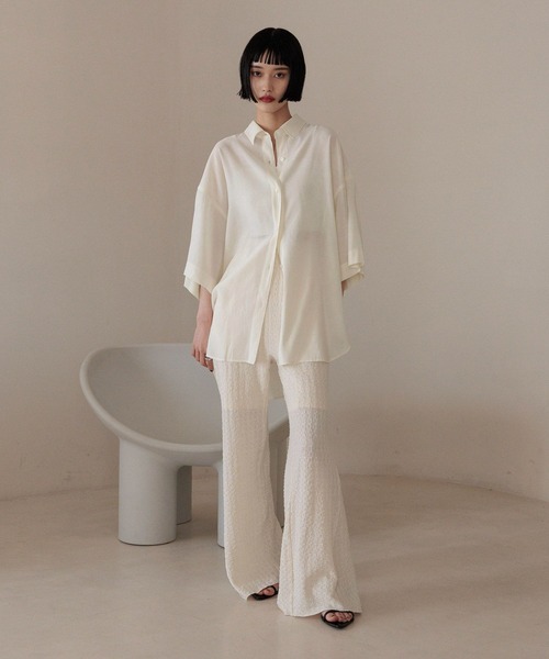 LOWRYS FARM(ローリーズファーム)の「アソートフレアパンツ 491982(その他パンツ・レディース・その他/ブラウン/パープル/アイボリー/ブラック/ブルー・FREE/SMALL)」の14枚目の写真