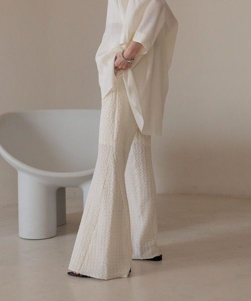 LOWRYS FARM(ローリーズファーム)の「アソートフレアパンツ 491982(その他パンツ・レディース・その他/ブラウン/パープル/アイボリー/ブラック/ブルー・FREE/SMALL)」の19枚目の写真