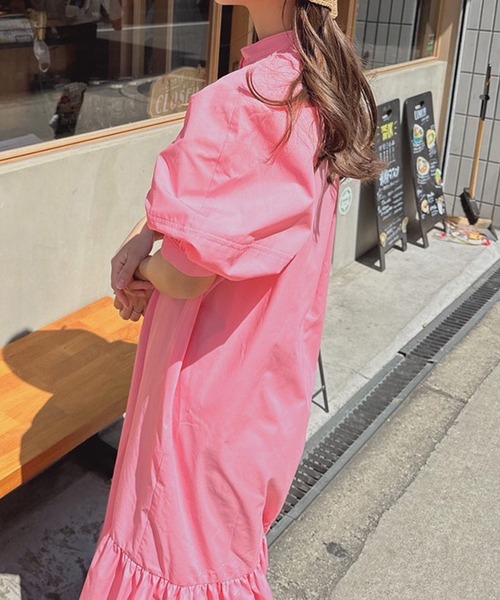 ST.ROONEY(セントルーニー)の「ランタンステッチワンピース【低身長・小柄女性向け】(ワンピース・レディース・ピンク・XS)」の3枚目の写真