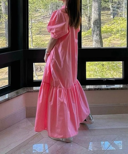 ST.ROONEY(セントルーニー)の「ランタンステッチワンピース【低身長・小柄女性向け】(ワンピース・レディース・ピンク・XS)」の5枚目の写真