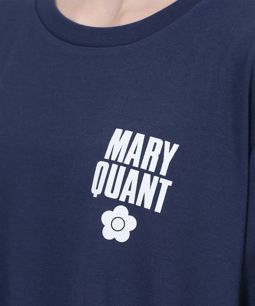 MARY QUANT ネイビー シャツワンピース マリークワント MARY QUANT デイジーワンポイントシャツ